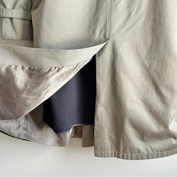 Lauren Ralph Lauren mens trench coat tan size 42R double breasted zip out liner - Picture 6 of 11